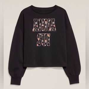 Old Navy x Anna Sui Crew Neck Graphic Fleece Sweatshirt (Size: M)